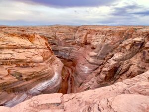 Looking down into Lower Antelope Canyon