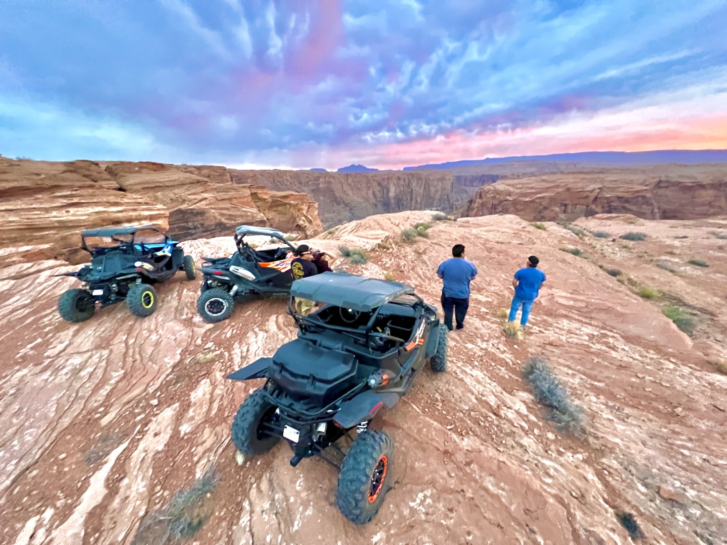 Colorado River Overlook With UTVs